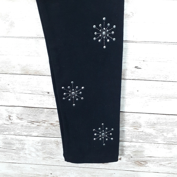 Style & Co Leggings PP Silver Starburst 739 - Picture 2 of 6